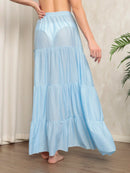 Saia Saida de Praia - de Amarrar com babado 4 Verão