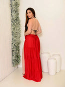 Saia Saida de Praia - de Amarrar com babado 4 Verão