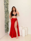 Saia Saida de Praia - de Amarrar com babado 4 Verão