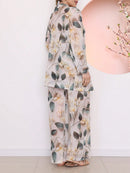 saida de praia tule estampada conjunto camisa com calca