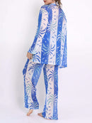 saida de praia tule estampada conjunto camisa com calca