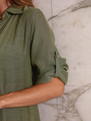 Camisa Feminina Saida de Praia Manga longa - Branca 