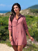 Vendedor IndicadoSaída de Praia Camisa/Vestido Manga 3/4