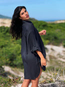 Saída de Praia Camisa Chemise Lisa Moda Praia