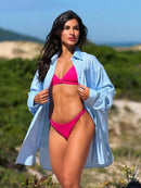 Saída de Praia Camisa Chemise Lisa Moda Praia