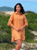 Saída de Praia Camisa Chemise Lisa Moda Praia