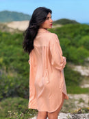 Saída de Praia Camisa Chemise Lisa Moda Praia