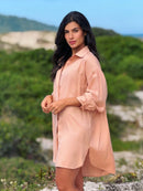 Saída de Praia Camisa Chemise Lisa Moda Praia