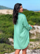 Saída de Praia Camisa Chemise Lisa Moda Praia