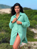 Saída de Praia Camisa Chemise Lisa Moda Praia