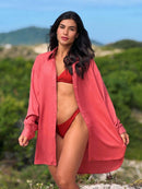 Saída de Praia Camisa Chemise Lisa Moda Praia