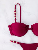 Biquíni Premium com Bojo e Detalhes em Contas – Visual Único para Dias de Sol