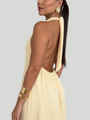 Vestido Feminino Longo Duna Elegante Verão Ano Novo 