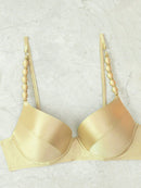 Biquíni Feminino Adulto com Bojo e Alças com Detalhes Dourados – Elegância e Conforto 2026