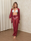 saida de praia tule estampada conjunto camisa com calca