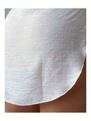 Vestido Feminino Chemise Manga Longa - Botões - Saída de Praia Lançamento Verão