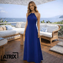 longo luxuoso com argola e corrente frente única