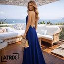 longo luxuoso com argola e corrente frente única