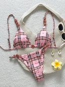 Conjunto de Maiô Bikini Verão Feminino de Alça Fina - Moda Praia