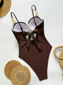 Maiô Feminino com Alça Removível, Corte Alto Triângulo com Aro, Design Franzido e Elegante 