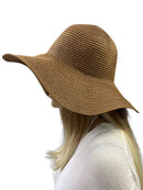 Chapéu floppy de praia palha sintética - Moda praia