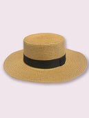 Chapéu paris aba média palha sintética - Praia sol