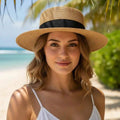 Chapéu paris aba média palha sintética - Praia sol